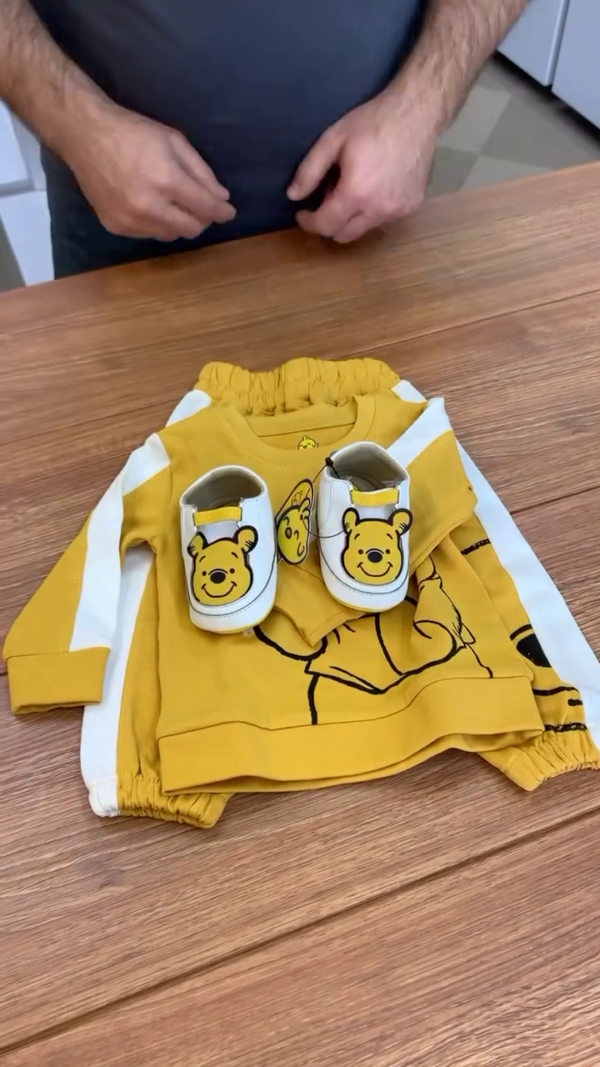 Adorable Baby Boy Clothing Set with Soft Shoes and Accessories - Image 2