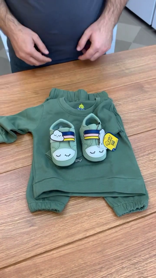 Adorable Baby Boy Clothing Set with Soft Shoes and Accessories - Image 4