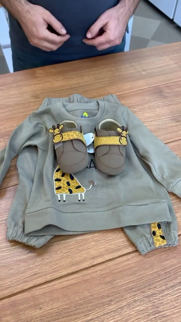 Adorable Baby Boy Clothing Set with Soft Shoes and Accessories - Image 6