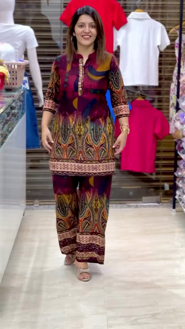 Stylish Top Palazzos Co-ords Set - Image 6